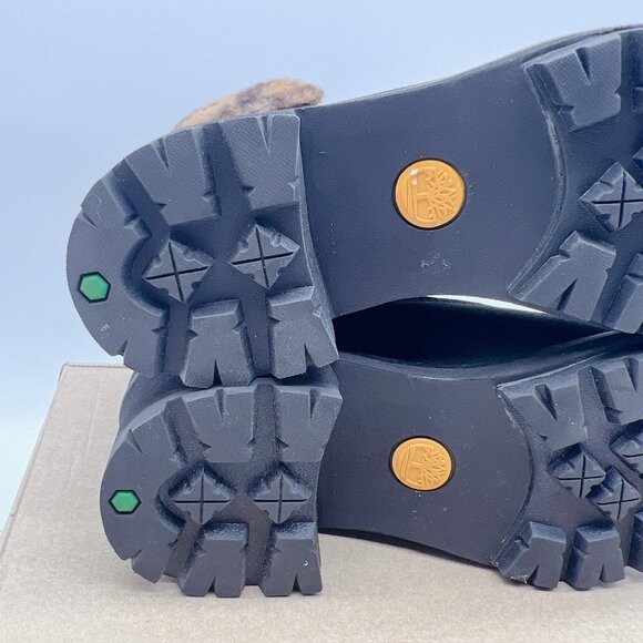 Timberland Kinsley 6-Inch Waterproof Black/Faux Fur Boot Lace Up Platform US 9.5 - Picture 10 of 12